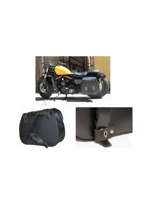 Monoborsa mono borse laterale con vera pelle moto custom harley davidson 883 p