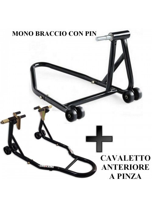 Cavalletto Moto Monobraccio Colore + Anteriore Pinza per Moto Triumph