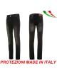 Pantaloni moto Uomo Jeans Denim Nero Protezioni Omologate in ITALIA Aramide